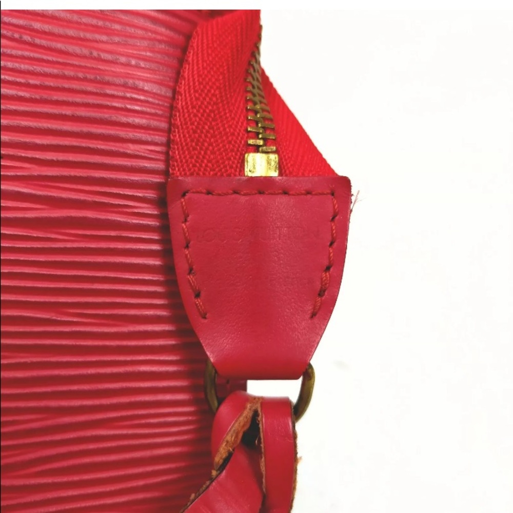 ❤️Louis Vuitton Red Epi Pouch Pochette - Picture 6 of 7